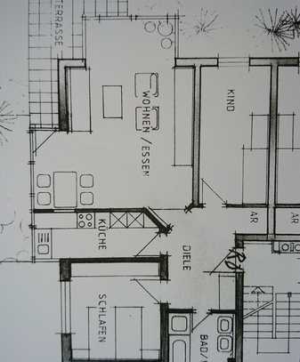 Gepflegte 3-Zimmer-Wohnung mit Terrasse und Gartenanteil in Niefern