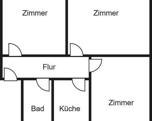 Attraktive und gepflegte 3-Raum-Wohnung in Zirndorf