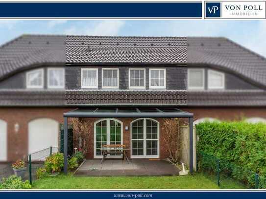 Gepflegtes Reihenmittelhaus mit Blick über Felder in ruhiger Lage