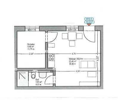 Neu renovierte 2-Raum-Wohnung mit EBK in Remagen