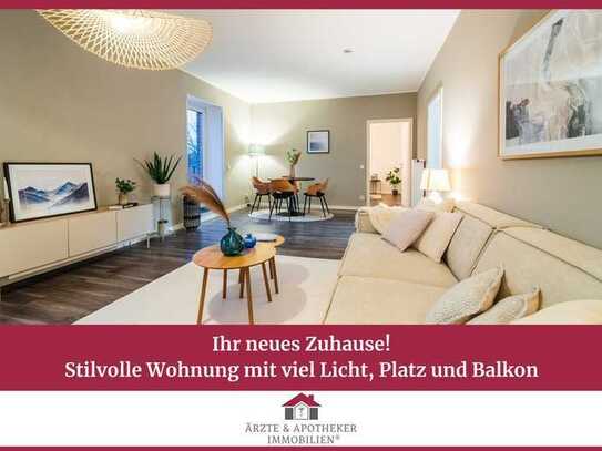 Ihr neues Zuhause: Stilvolle Wohnung mit viel Licht, Platz und Balkon