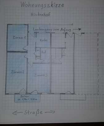 Geschmackvolle 3-Zimmer-Wohnung mit gehobener Innenausstattung mit Einbauküche in Nürnberg