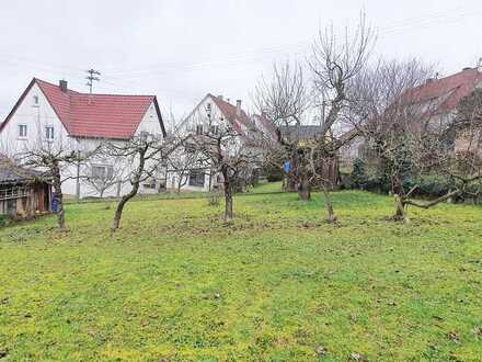 Grundstück mit Baufenster für EFH und mit Bestand 2 Fam.-Haus.
