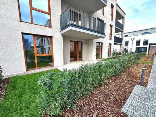 Erstbezug im Neubau Quartier Glashütte - Erdgeschosswohnung mit Terrasse und Garten