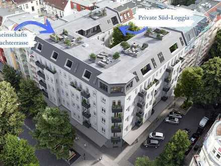 2 Zimmer + große Loggia im Boxhagener Kiez | ERSTBEZUG + AUFDACHTERRASSE