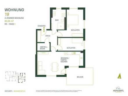 HOFVIERTL - Am Koanznfeld
Haus C Nr.19 - Obergeschoss 3-Zimmer
