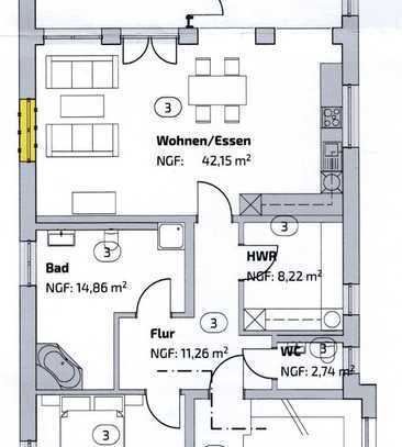 Ansprechende 2-Zi-Wohnung, 115 m², geh. Ausstattung, Balkon, EBK in Tauberbischofsheim