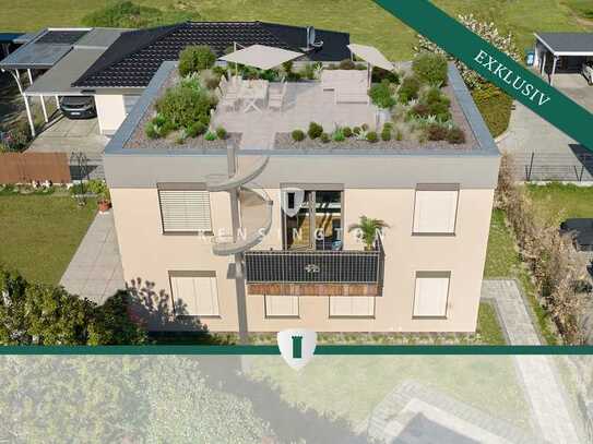 Exquisite Villa im Bauhausstil mit 95 m² großer Dachterrasse!