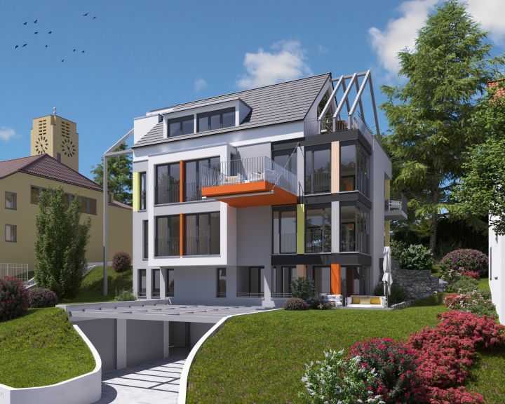 S-Sillenbuch: Hochwertige 3-Zi.-GG-Whng., ca. 102 qm Wfl., Aufzug, Terrasse, Garage, EBK, Einzel-GGE