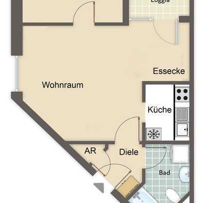 Geschmackvolle 1,5-Raum-Wohnung mit EBK in Düsseldorf