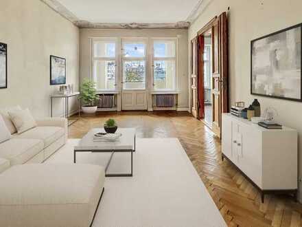 Uferblick! Fantastischer Berliner Altbau mit Stuck, Parkett + Süd-Balkon