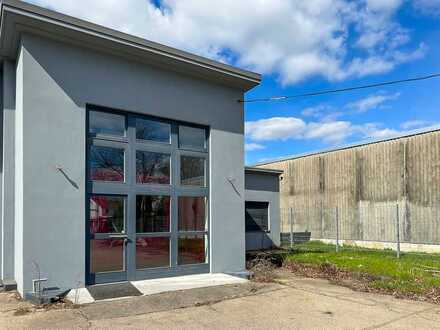 Befristete Vermietung: Hallen mit Büro- und Außenflächen