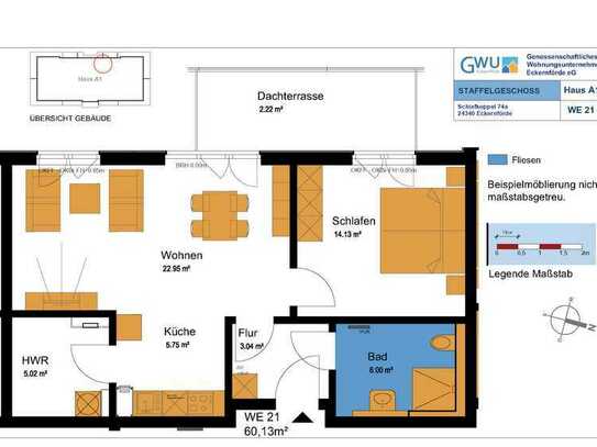 **Erstbezug, 1. FW** 2-Zimmerwohnung mit Dachterrasse zum 16.10.2024!