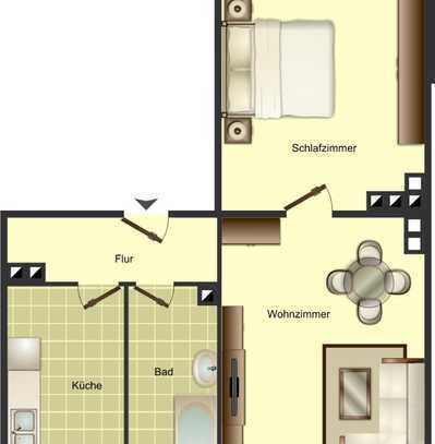 2-Zi-Whng . modernes Wannenbad mit Fenster, Balkon n Remscheid Kremenholl