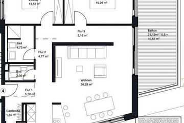 Erstbezug mit EBK und Balkon: 3,5-Zimmer-Wohnung in Karlsruhe