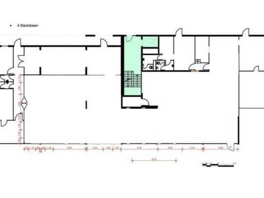 Verkaufsfläche + Fensterfront // ca. 595 qm groß im Erdgeschoss