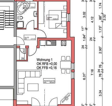 Schöne, geräumige zwei ZimmerEG oder DG Wohnung in Straß bei Nersingen, Neu-Ulm (Kreis)