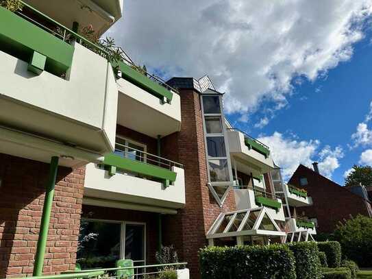 Meerbusch-Büderich - 2 Zi-Wohnung mit 2 Balkonen, TG und Stellplatz in zentraler Lage mit Grünblick