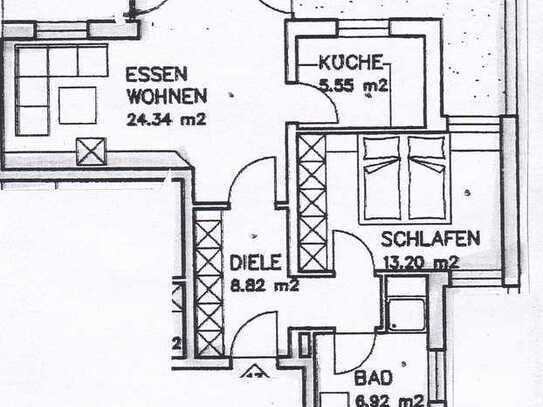 Geschmackvolle 2,5-Zimmer-Penthouse-Wohnung mit Balkon und Einbauküche in Vilshofen