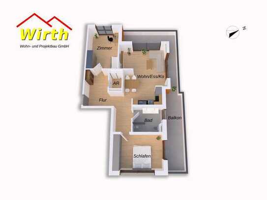 Wohnung 14	 -	97,27 m²