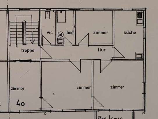 Gepflegte 3-Zimmer-Wohnung mit Balkon und Einbauküche