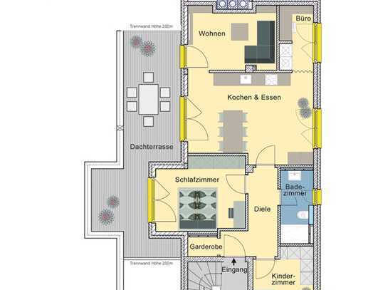 Dachterrasse und Westausrichtung - Durchdachter Grundriss | B2.3