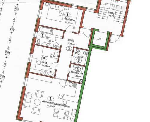 Geschmackvolle Wohnung mit drei Zimmern sowie Balkon und EBK in Regensburg