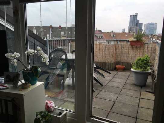 düsseldorf-friedrichstadt, Maisonettewohnung große Dachterrasse, von privat