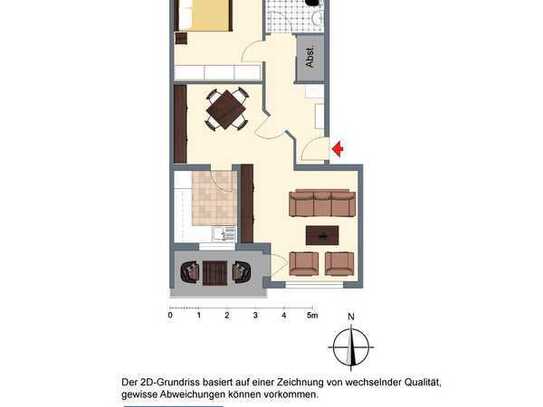 Ruhig gelegene 2 Zimmer-Wohnung mit Balkon