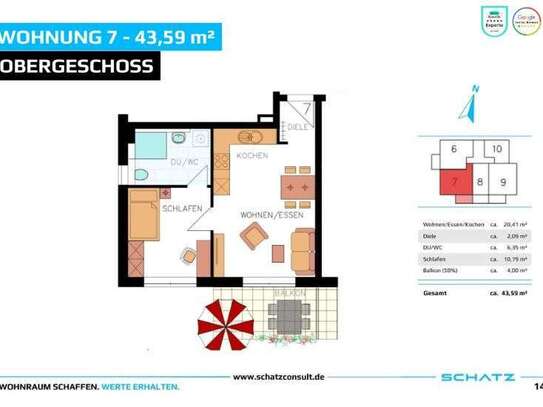 ☀️ Lichtdurchflutete 2-Zimmer-Wohnung l 5% AfA 🌳- Neubauwohnung l 7