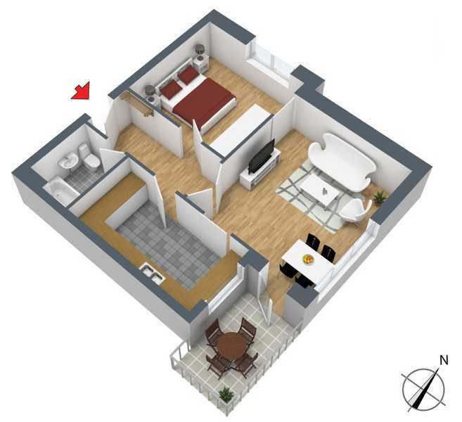 Helle und ruhige Dachgeschosswohnung mit neuer EBK, Balkon und Vollbad