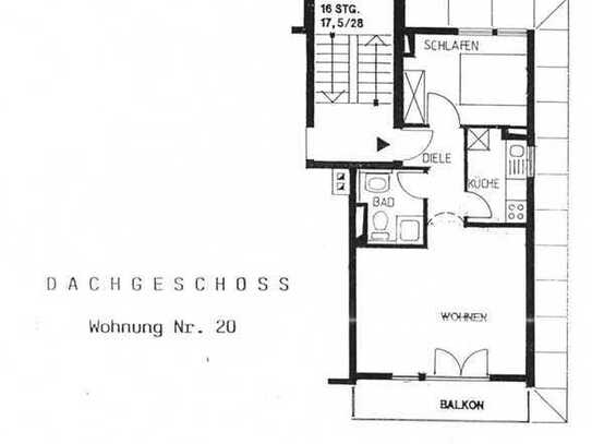 Vermietete kleine, feine Penthouse-Wohnung