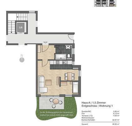 Attraktive 1,5-Zimmer-Wohnung in Kirchheim unter Teck