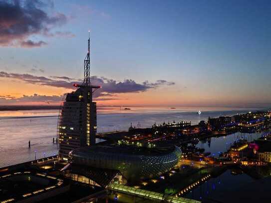 Traumhafter Panoramaausblick auf die Nordsee und den Yachthafen - 2-Zimmer-Wohnung in Bremerhaven