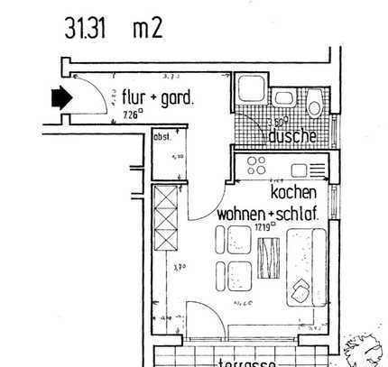 Komfortables 1-Zimmer-Apartment mit EBK in Siegen-Weidenau