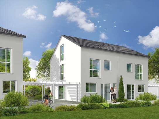 Neubau einer Doppelhaushälfte in Holzständerbauweise in Brackenheim