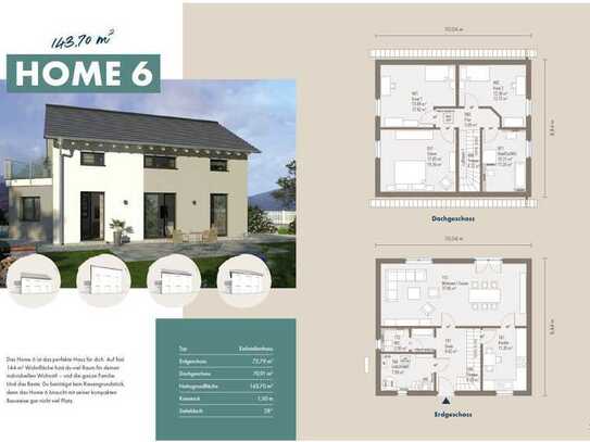 Einfamilienhaus Home 6, - Mit Eigenleistung ins Eigenheim, Bau Dein Allkauf Traumhaus