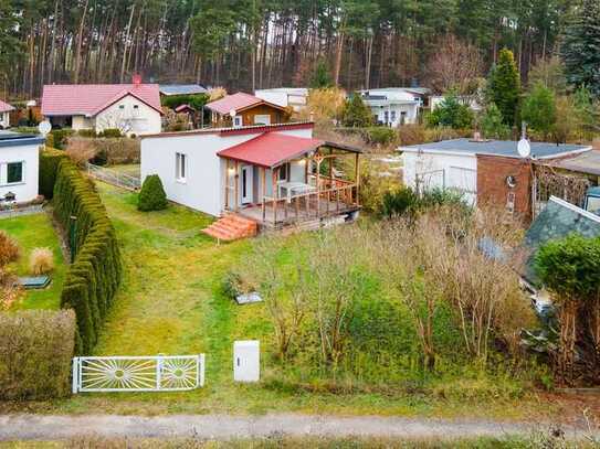 Ferienbungalow nahe dem Schwielochsee in Sawall - Keller/Tiefgarage, Einbauküche, Kamin, Terrasse