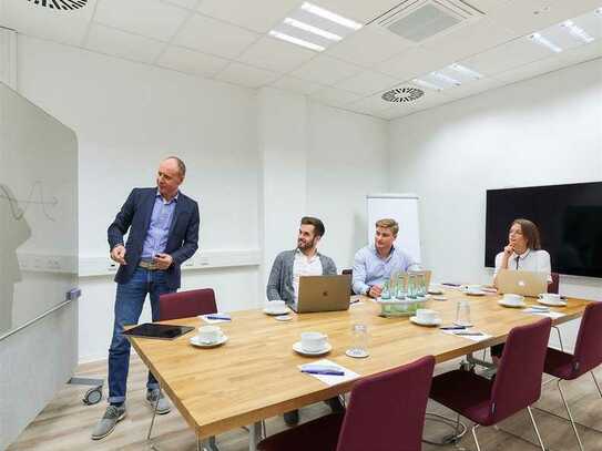 Büro mit modernem Ambiente, Pauschalmiete, Servicepaket, stilvolle Lounges, Empfang