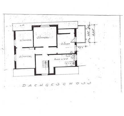 Wohnung im Dachgeschoss eines 3 Familienhauses