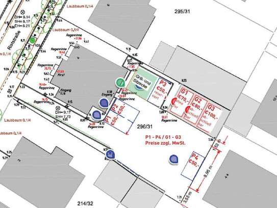 Parkplätze nahe Stadtkern Wedel auf Privatgrundstück zu vermieten