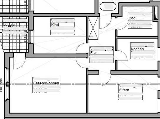 Modernisierte 3-Zimmer-Wohnung mit Balkon + Einbauküche in Sachsenhausen