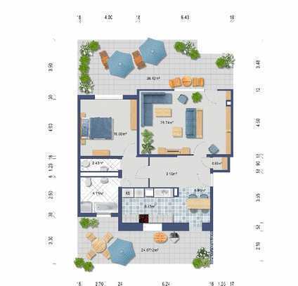 Exklusive Penthouse-Wohnung in ruhiger Lage mit 2 Terrassen, TG-Stellplatz und Hobbyraum!