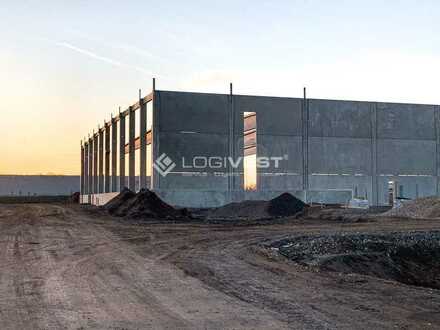 Projektierter Neubau einer Lager-und Logistikhalle nahe der Bundesautobahn A39