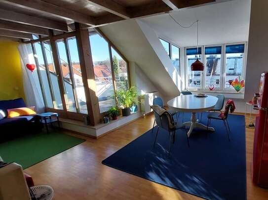 Traumhafte Dachterrassenwohnung mit Gallerie in der Alt-Buchenau mit Schwedenofen