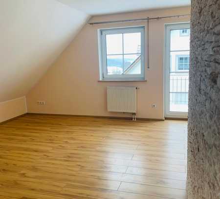 Schöne helle 3,5 Zimmer Dachgeschosswohnung mit Balkon + EBK