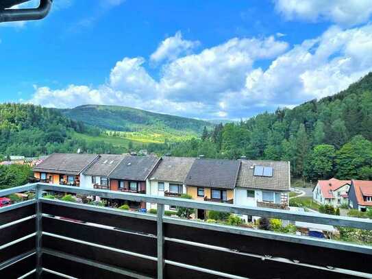 Herrlicher Ausblick über Lautenthal: helle, ruhige Wohnung, vollständig saniert, Balkon und EBK