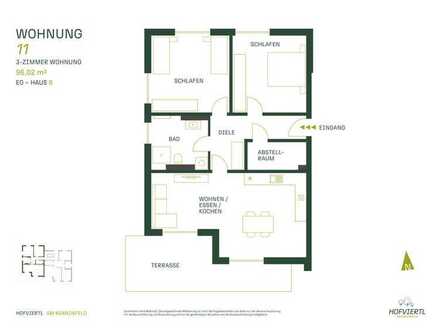 HOFVIERTL - Am Koanznfeld
Haus B Nr.11 - Erdgeschoss 3-Zimmer