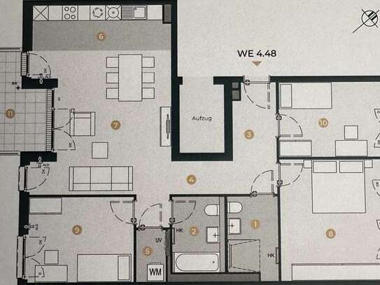 Erstbezug mit Balkon und EBK: Exklusive 4-Raum-Wohnung mit luxuriöser Innenausstattung in Bonn