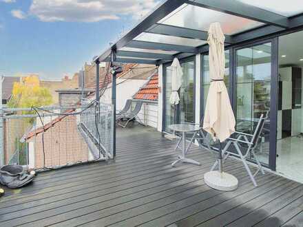 Exklusives Wohnen: Charmante 4-Zimmer-Maisonette mit atemberaubendem Rheinturmblick
